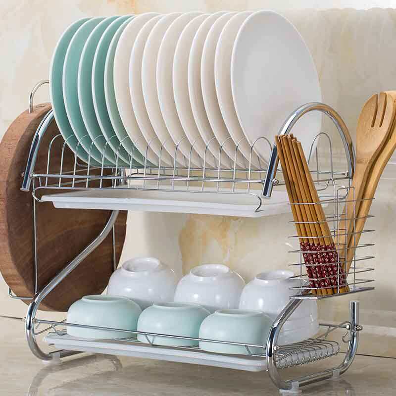 厨房用品用具小百货置物架碗架多功能放碗碟盘子架碗筷沥水收纳架