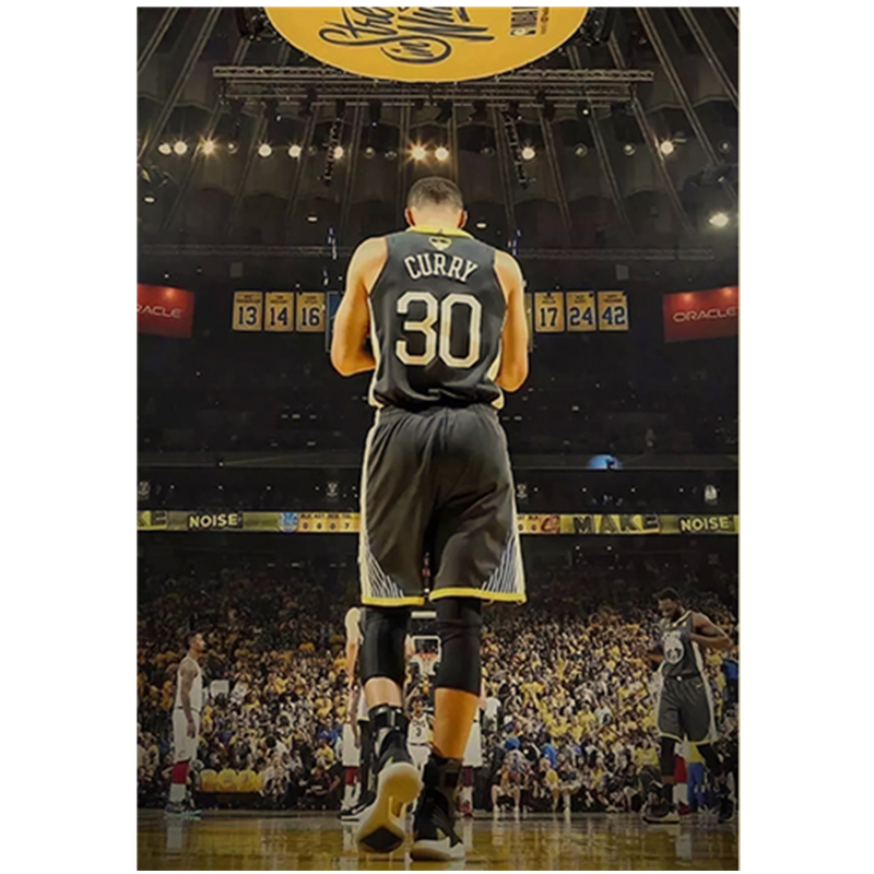 库里海报合集勇士队nba篮球体育明星复古牛皮纸海报宿舍壁纸贴画