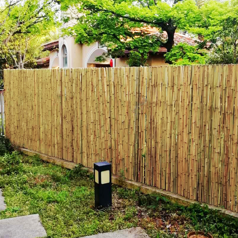 竹篱笆栅栏室外防腐竹子墙围栏户外花园庭院装饰竹排隔断围墙护栏
