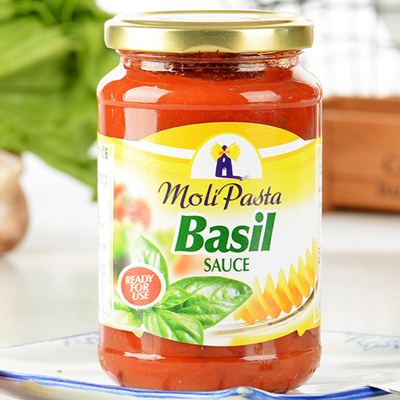意大利莫利番茄罗勒面酱350g原装进口意面家用披萨酱类调料