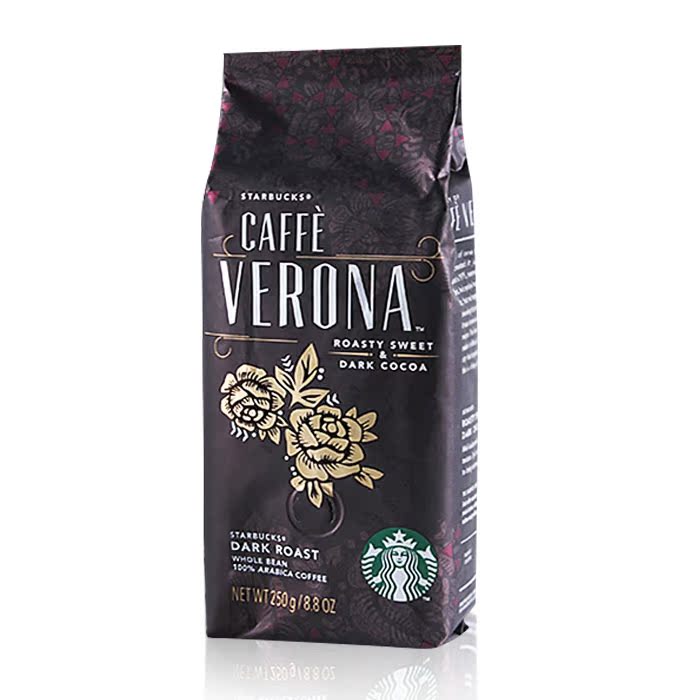 starbucks星巴克咖啡豆佛罗娜进口无糖黑咖啡粉非速溶咖啡