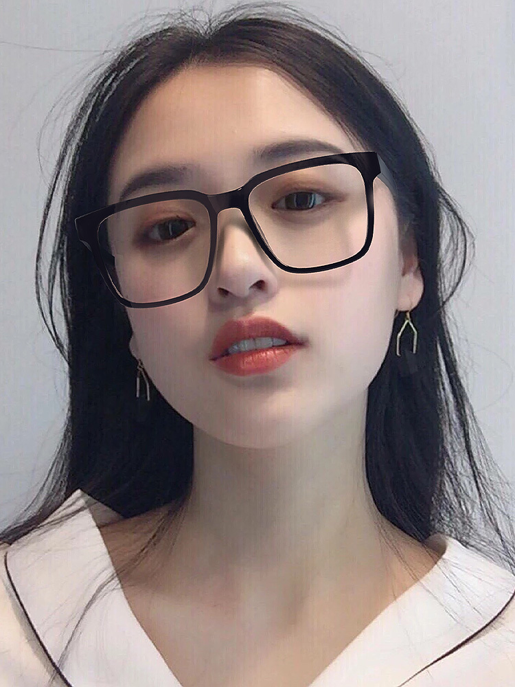 章若楠同款眼镜框女黑色大粗方框