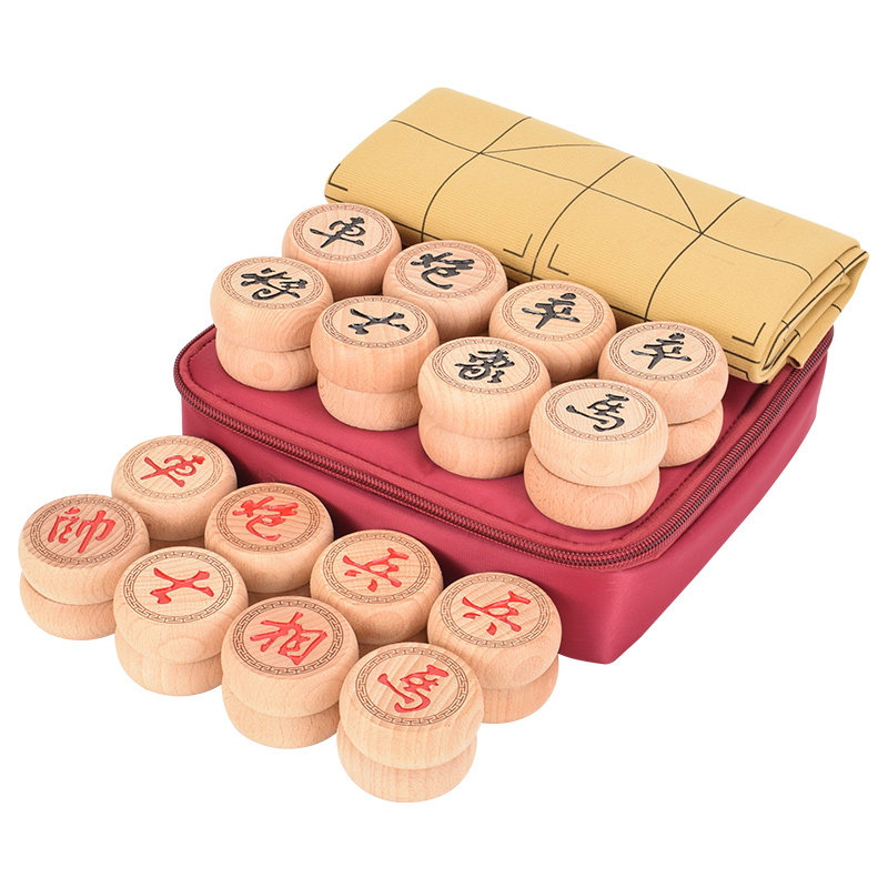 象棋实木中国象棋棋盘大号高档红木棋子木质像棋中国象棋