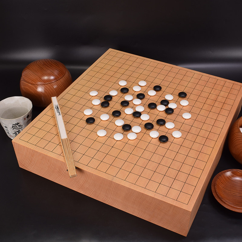 吉田围棋棋盘实木新榧木8890mm日式碁盘标准日本围棋