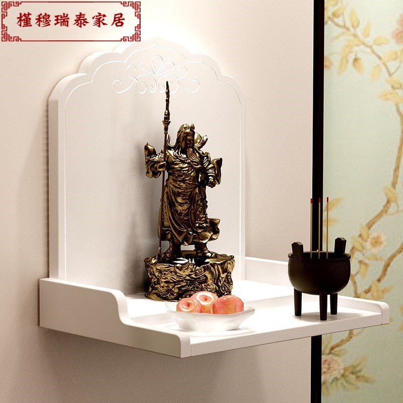 神龛佛龛壁挂供奉实木现代关公财神爷牌位架子佛柜