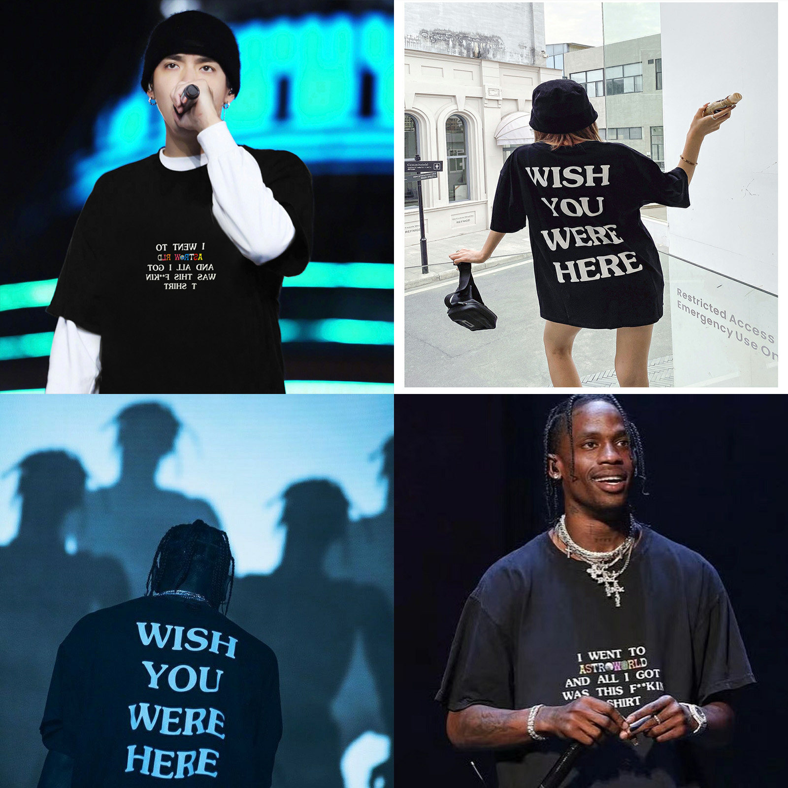 travisscottastroworld专辑系列限定字母wishyouweret恤