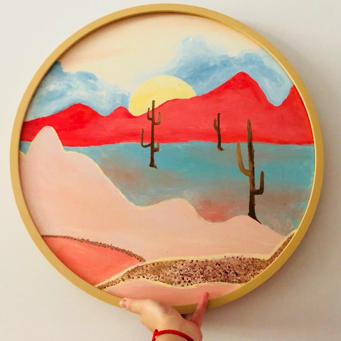 画框油画画布空白亚麻布带外框框内框圆圆形相框