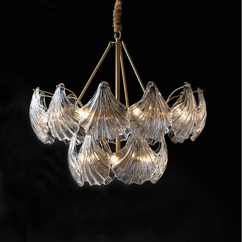 贝壳吊灯全铜轻奢大气客厅后现代创意卧室北欧客厅吊灯