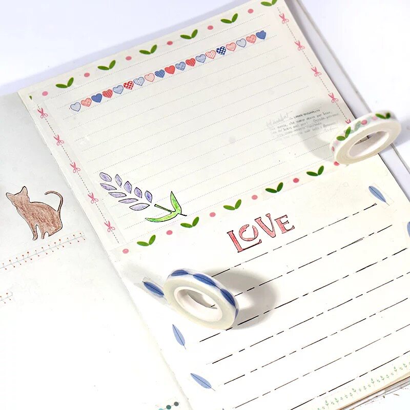 日式花边胶带diy手工手账日记本手绘常备装饰日记本