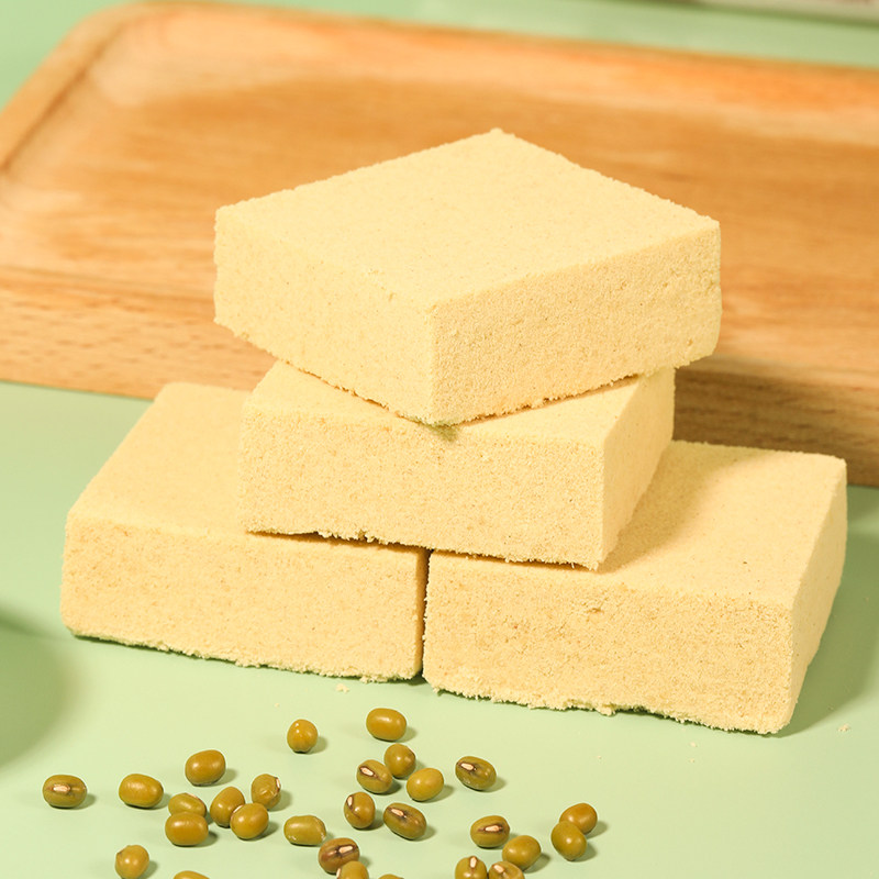 秋林绿豆糕点点心传统手工老人网红小吃8090传统中式糕点