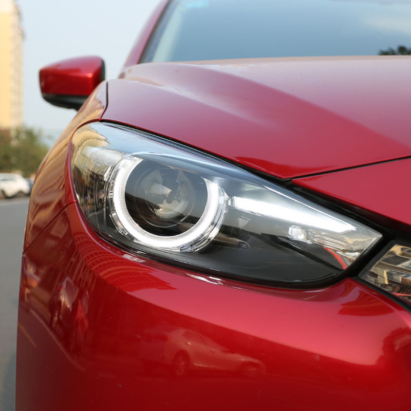 大灯适用于昂克赛拉总成马自达高配款led日行透镜改装大灯总成