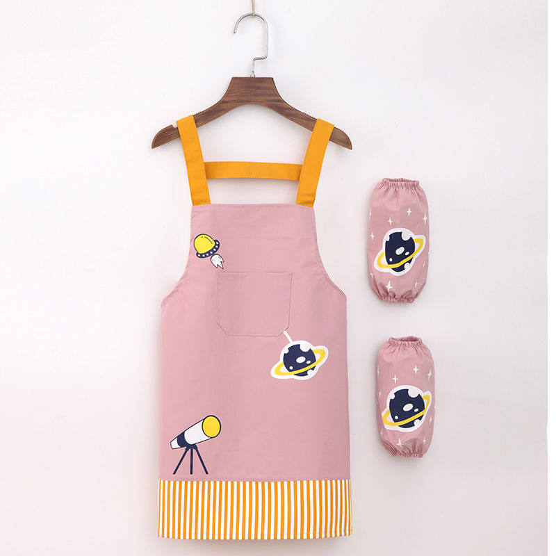 儿童烘焙字画毛笔字毛笔小学生防水围裙脏防童防围裙