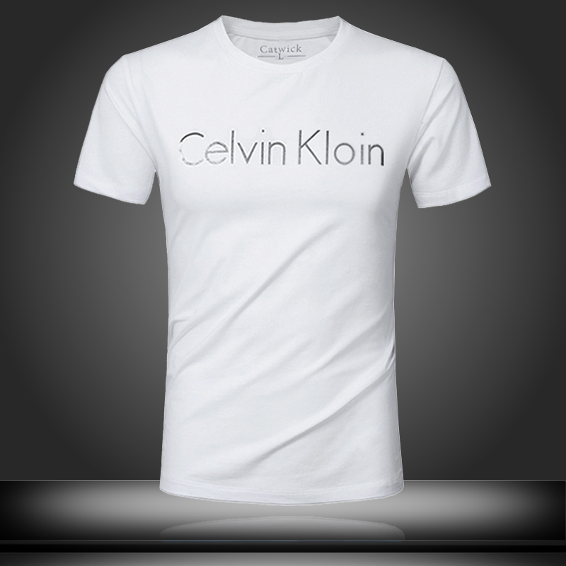 2020夏季 t恤 男 短袖青少年时尚简约字母莱卡棉修身潮牌打底衫