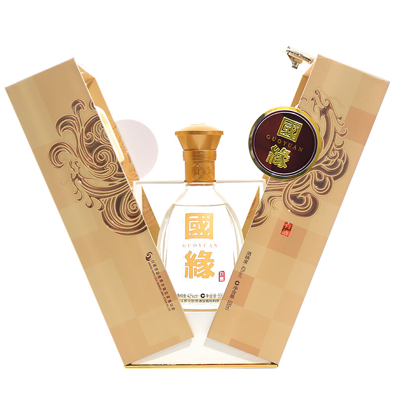 今世缘 42度国缘对开 双开 柔雅型白酒500ml*2双瓶宴会