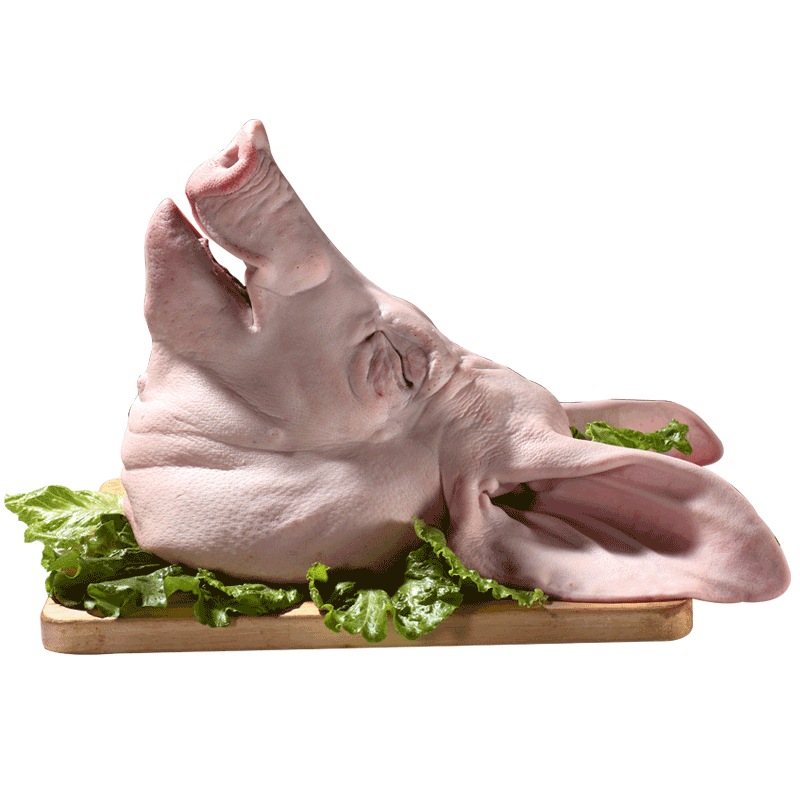 一口猪 新鲜猪肉生猪头半个约2200g东北民猪散养