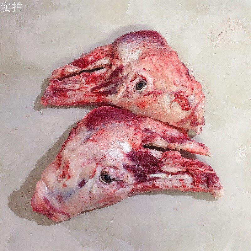 去皮猪头骨天天新鲜人家猪肉猪头骨脑窖6斤80元如图猪脑盖猪脑壳