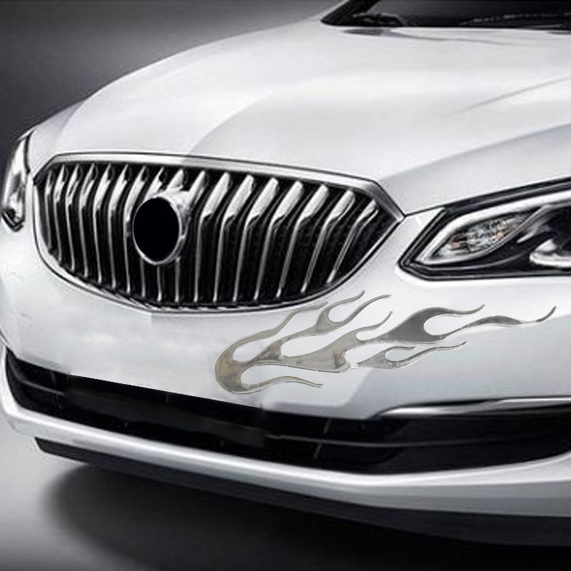 车贴反光汽车银色火焰软胶汽车装饰车身装饰单张汽车装饰贴