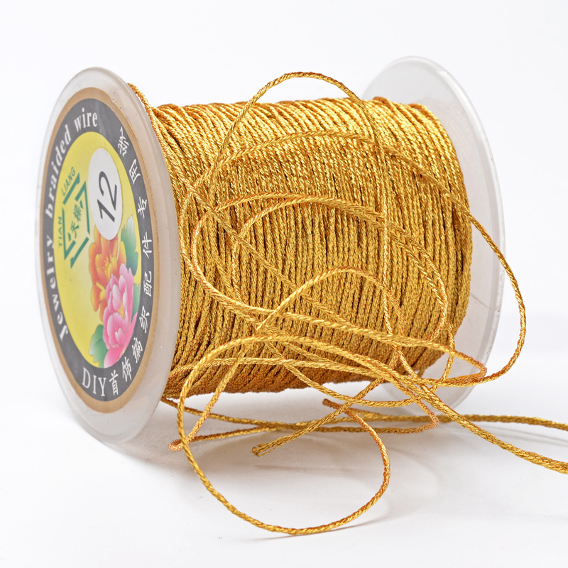 12股缠绕制作项链手链编织手工diy丝线金丝线线