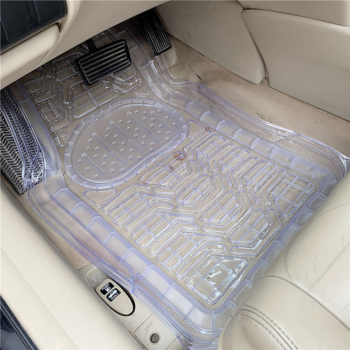 环保汽车透明通用加厚加大脚垫 塑料pvc软胶防水防冻防滑乳胶地垫