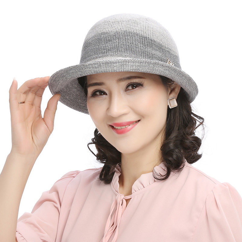 老人帽子女夏天出游中老年人渔夫帽子女式盆帽春秋冬可折叠凉帽