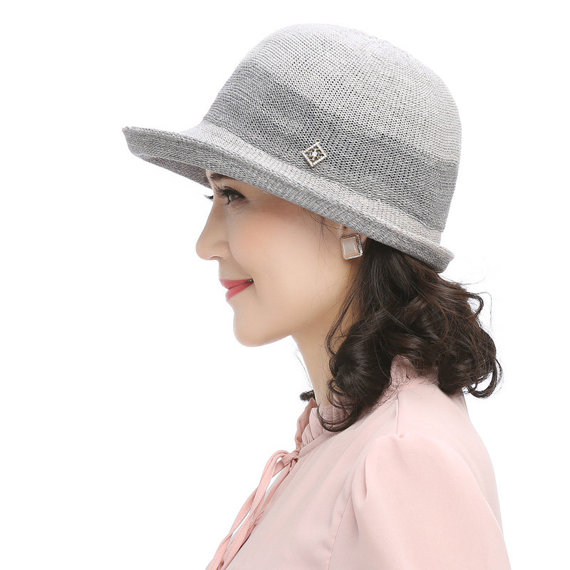 老人帽子女夏天出游中老年人渔夫帽子女式盆帽春秋冬可折叠凉帽