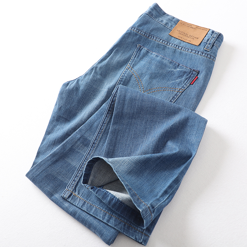 大厂货剪标春夏新品时尚修身直筒牛仔裤男青年中腰长裤薄捡漏款
