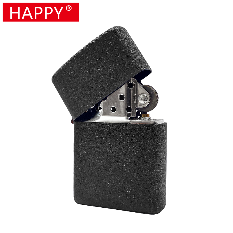 happy磨砂煤油耐磨防风创意打火机
