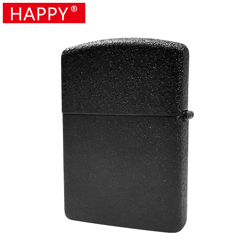 happy磨砂煤油耐磨防风创意打火机