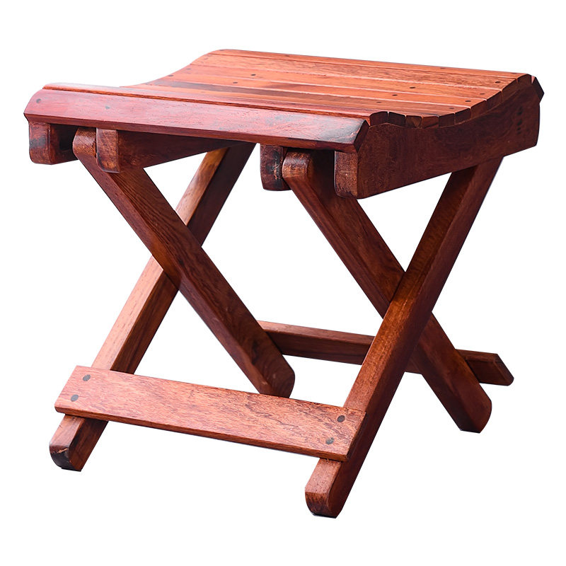 缅甸花梨木小马扎凳子实木户外折叠板凳红木折叠凳