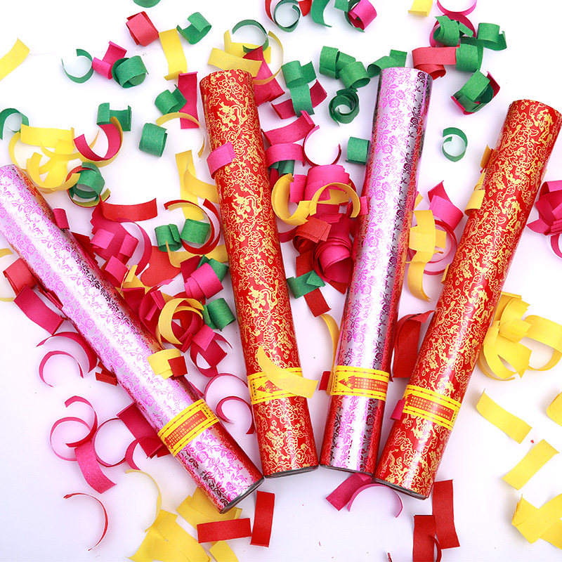 花筒婚庆用品婚礼礼花彩花彩带花瓣雨手持结婚创意礼盒