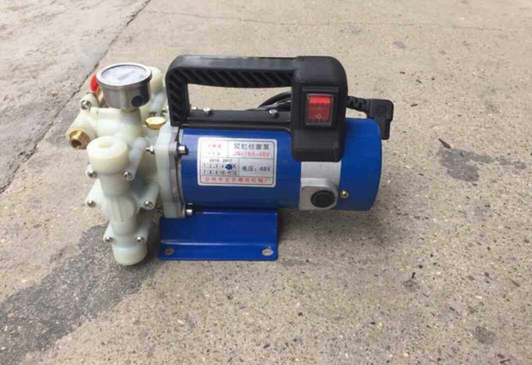 园林12v48v18a5隔膜高压柱塞电动水泵打药机喷雾直流水泵