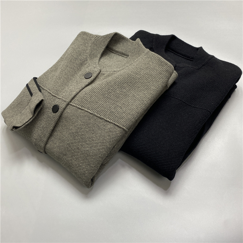 外贸剪标2022春季新款毛衣男针织衫开衫宽松上衣潮流男装线衣外套