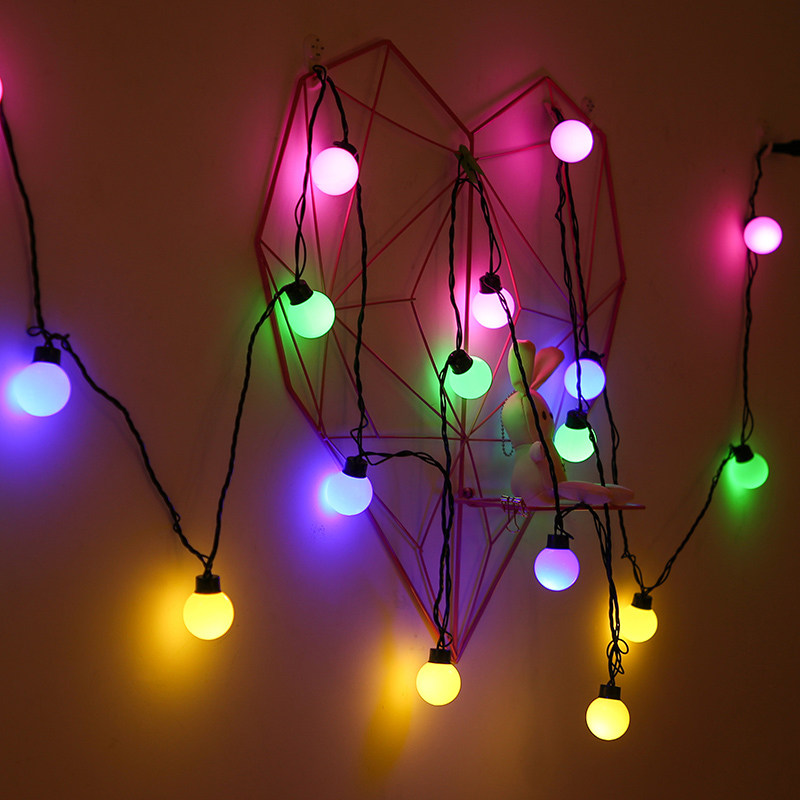led彩灯小灯泡串灯庭院婚庆装饰挂灯创意阳台装饰灯