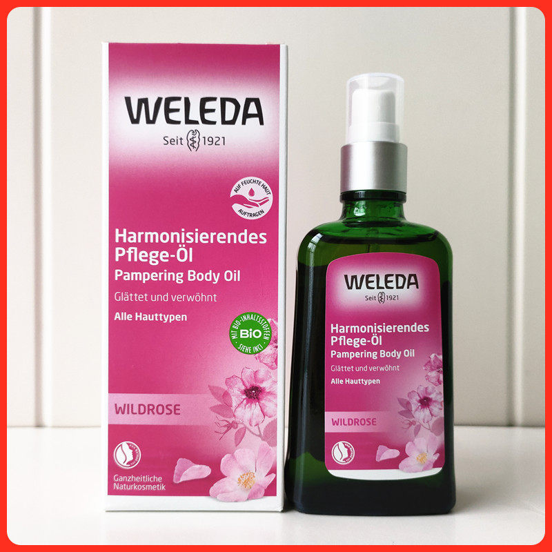 德国weleda维蕾德野玫瑰精油护体按摩100ml滋养保湿复方精油