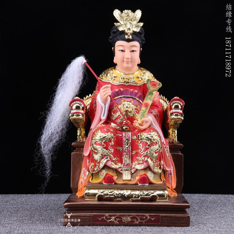 瑶池神像新品金母像西王母娘娘玻璃钢树脂圣母天后摆件