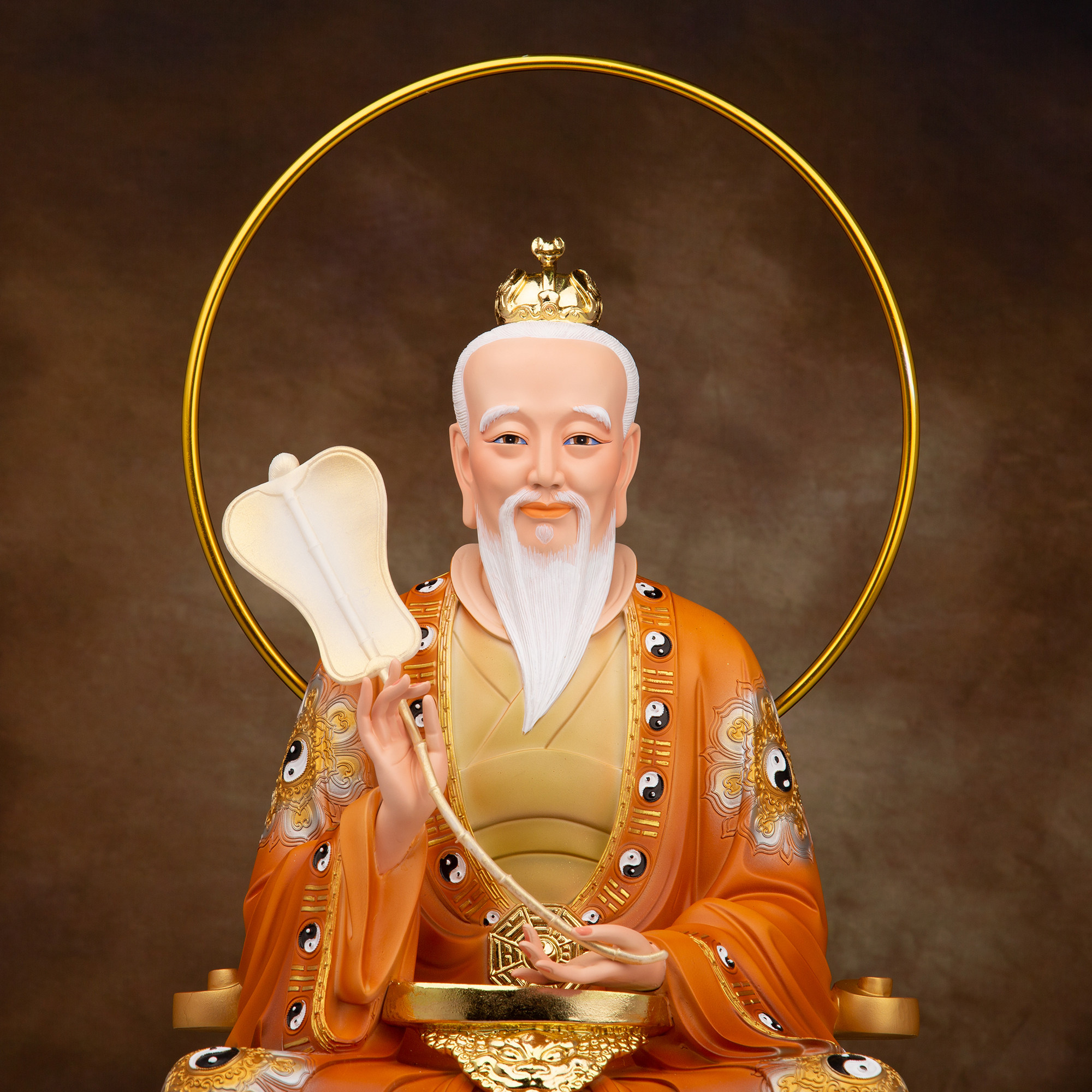 三清清道神像新款太上老君元始灵宝道德天尊摆件