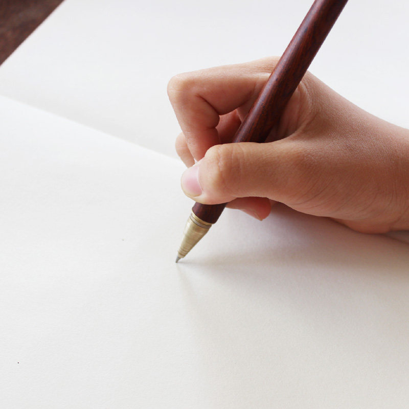 木制黄铜手工紫檀实木签字笔铜木写字好写书写中性笔