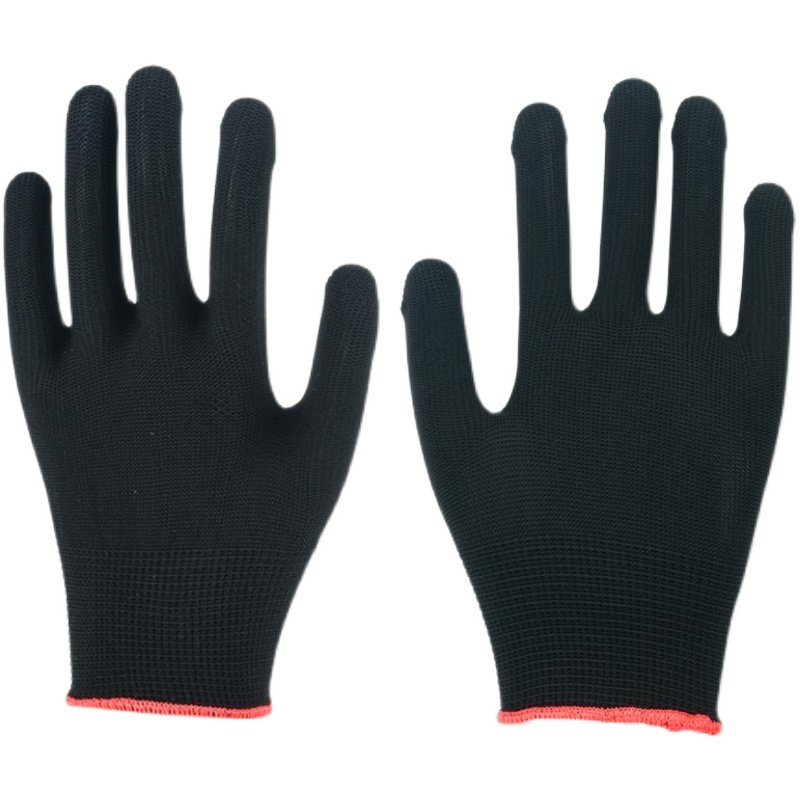 尼龙棉线弹力男女薄干活防晒文玩纳米礼仪家用黑白手套劳保耐磨