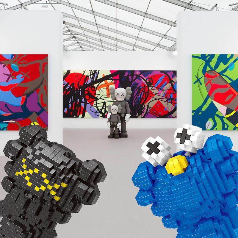 乐高女孩系列kaws积木芝麻街小微颗粒成年人高难度建构