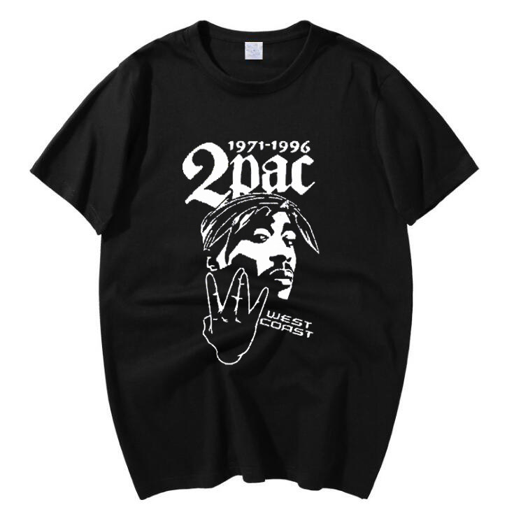 thuglife纪念2pac图派克tupac短袖t恤西海岸westcoast纯棉衣服