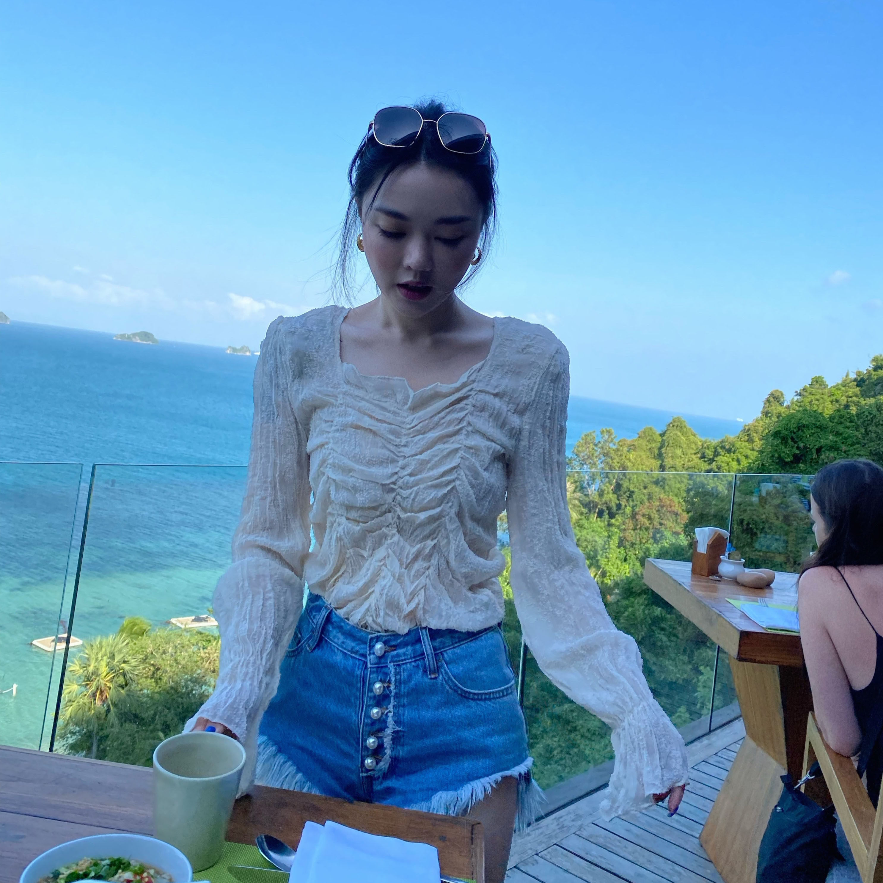 张芮妮 早春新品甜美杏色纱衣 私信被问了一万次 本期推荐款