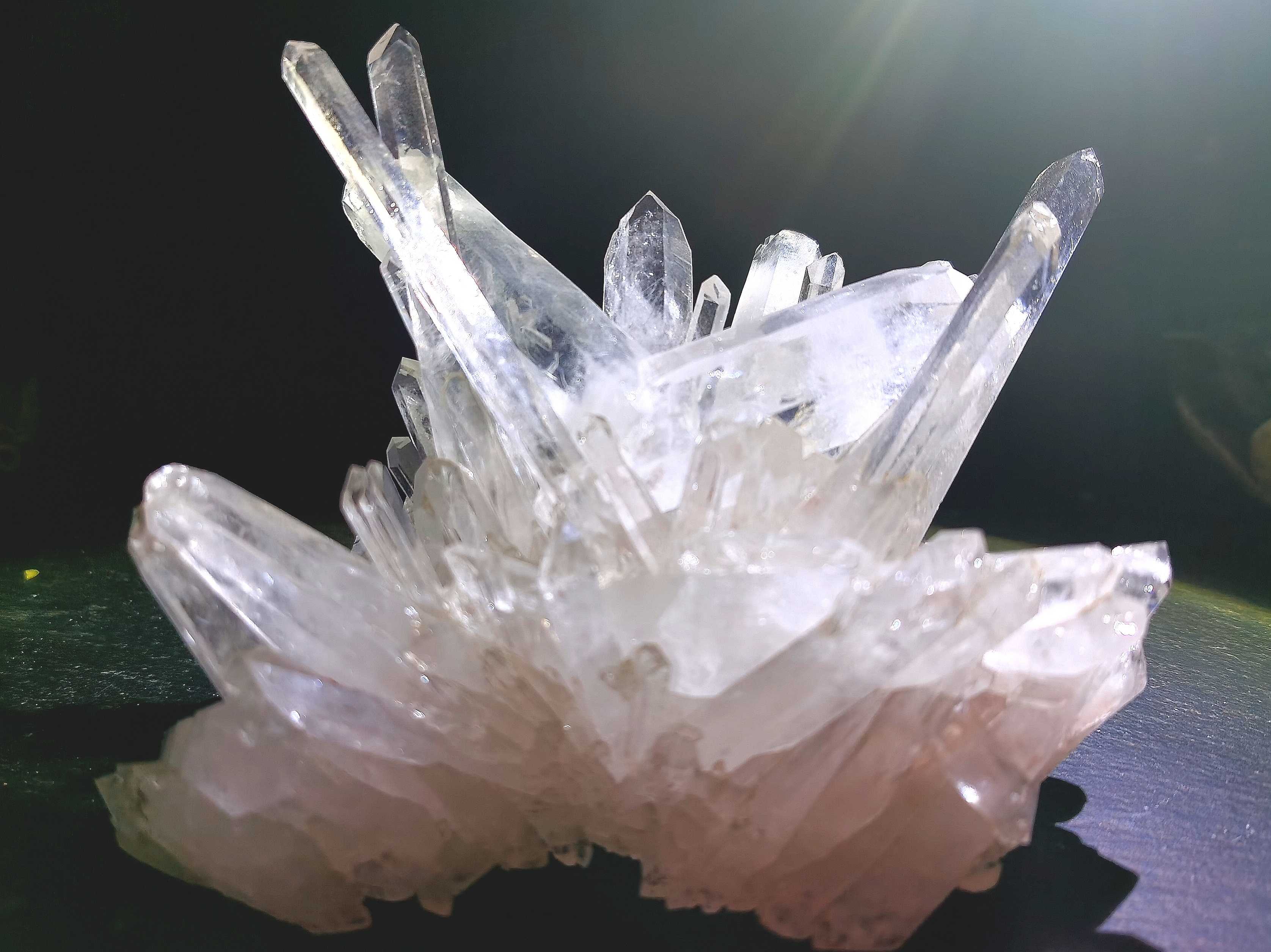 14x10x65公分天然白水晶亮白体律双晶完整晶簇收藏品摆件