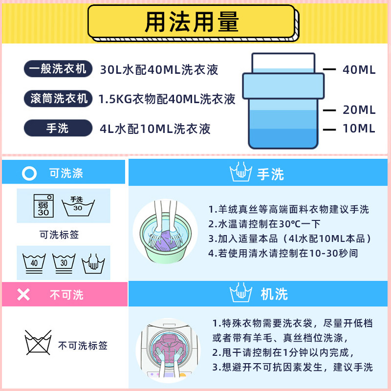 日本花王真丝羊毛羊绒衣服专用中性洗衣液防常规洗衣液