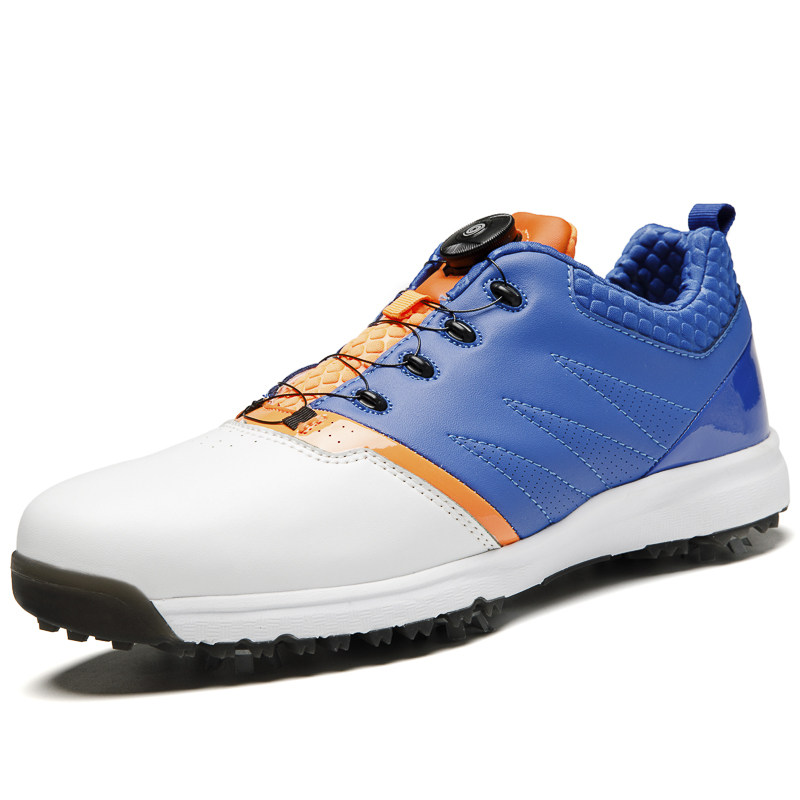 高尔夫鞋休闲运动球鞋旋钮鞋带golf防水男鞋鞋子轻便高尔夫鞋