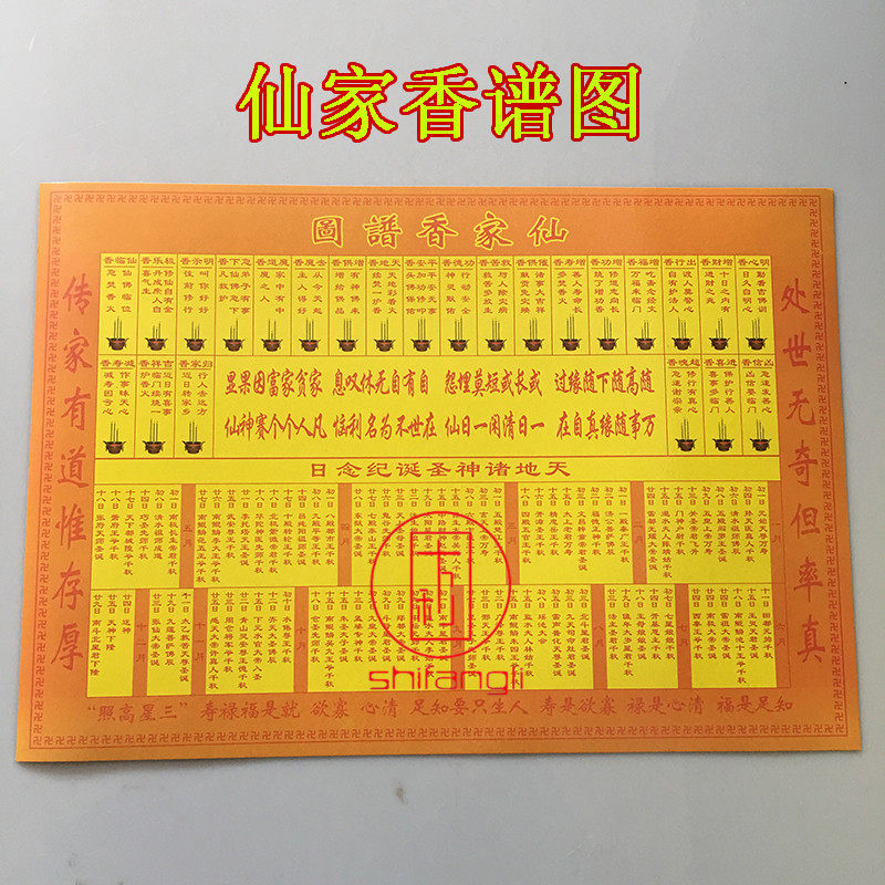 香谱图解大全 观世音香谱图财神七十二香谱图仙家香谱图 佛教道教