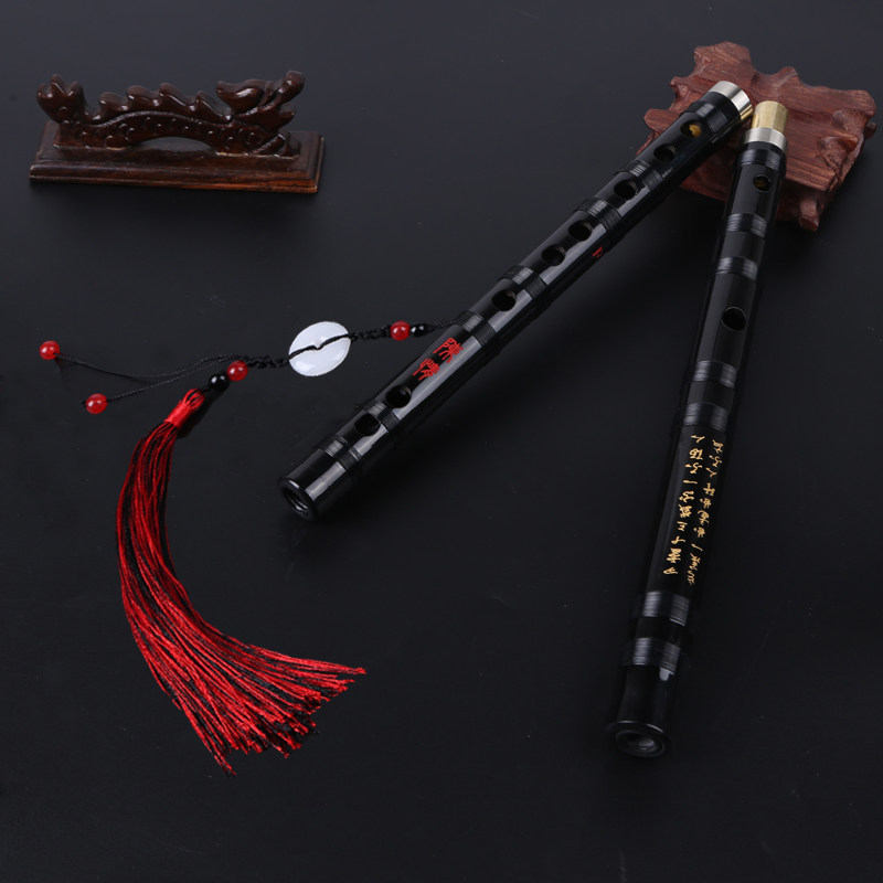 笛子竹笛专业演奏两节黑色古风成人学生表演笛子