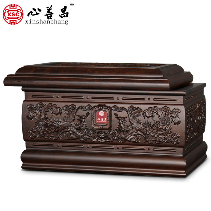用品凤宫棺材防潮双人男女殡葬实木高档骨灰盒骨灰盒