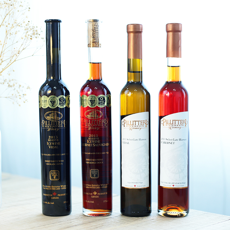 酒也派利利特pillitteri加拿大冰酒vqa威代代尔冰白甜型葡萄酒含贵腐
