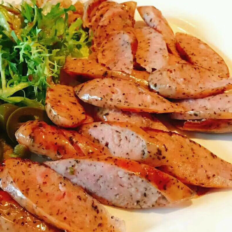 百倍西餐厅纯肉风味德国烧烤油煎即食熟制酒店香肠