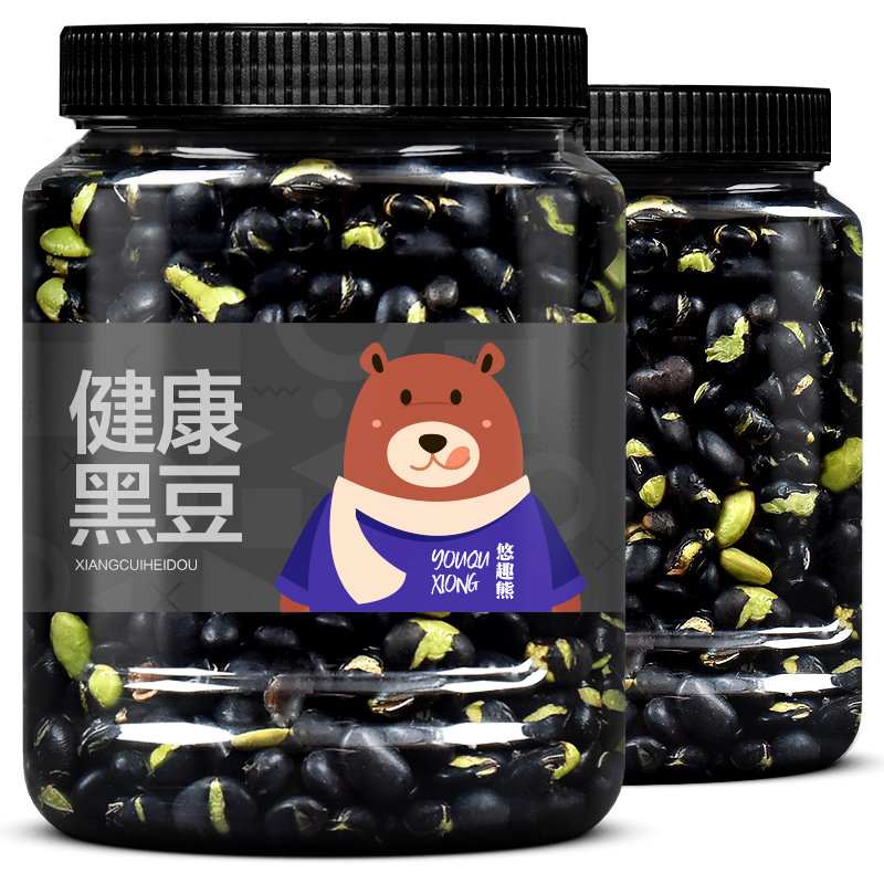 黑豆即食熟盐原味酥脆干炒豆子营养孕期孕妇豆类制品